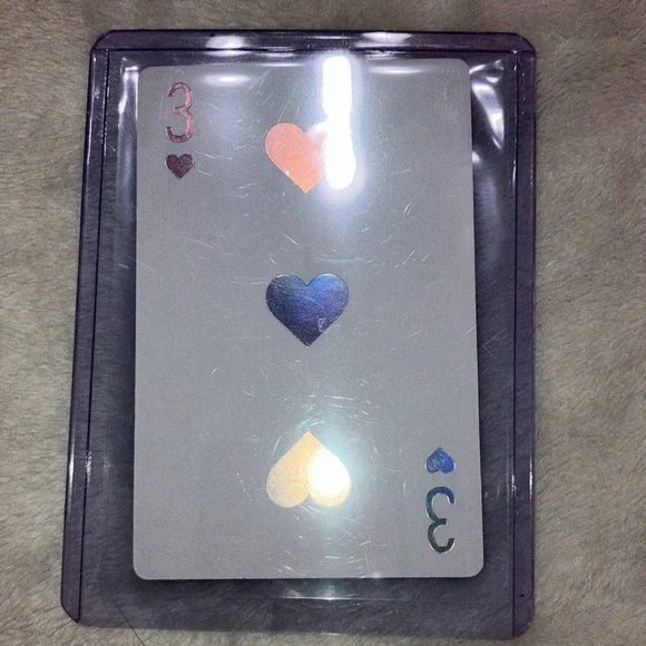 Dior JOY 3 or 4 of Hearts Playing Card /Protective Clear plastic case. Pick one - Picture 3 of 5